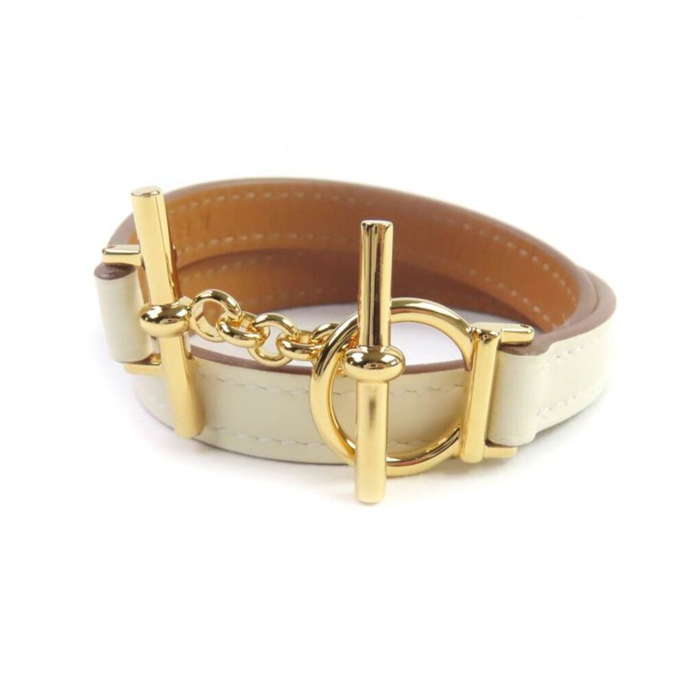 Hermes Croisier Double Tour Swift Leather Bracelet Size 17